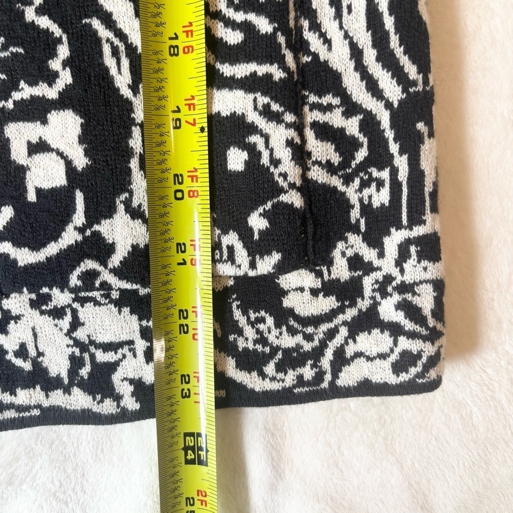 Anthropologie Ett:Twa Reversible Artisan Knit Floral Sweater Blazer Cardigan XS - Picture 13 of 14